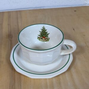 Pfaltzgraff Christmas Heritage Flat Cup And Saucer